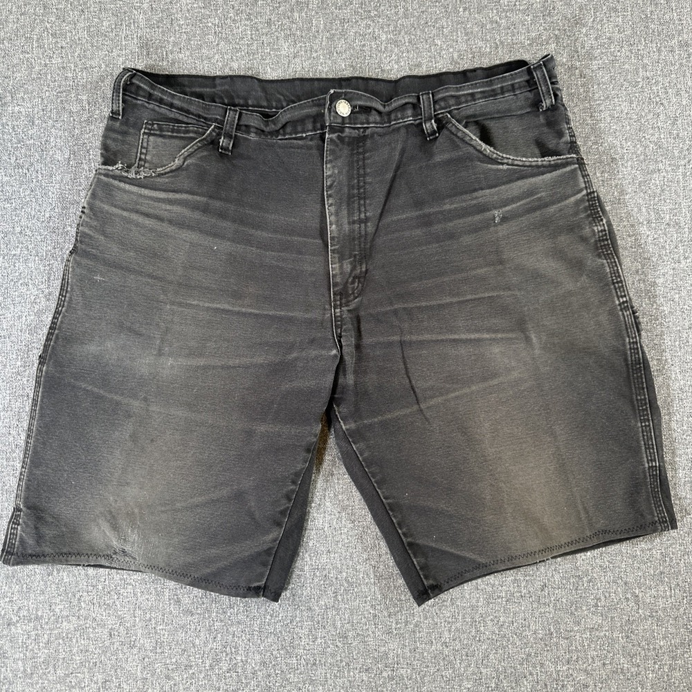 Dickies Carpenter Shorts Black 36x32 Cut Off Custom‎ Workwear Utility Denim 36